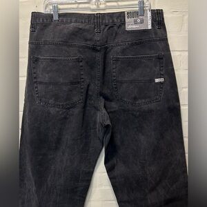 Vintage South Pole Y2K Gray Tab Wide Leg Jeans Size 36/31 Hip Hop Skater